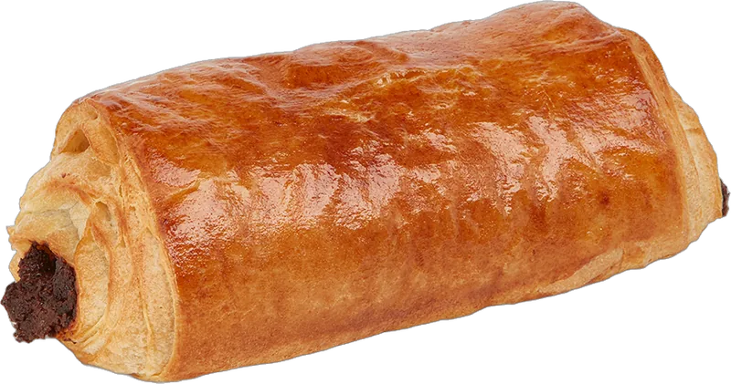 Napolitana de chocolate recién horneada